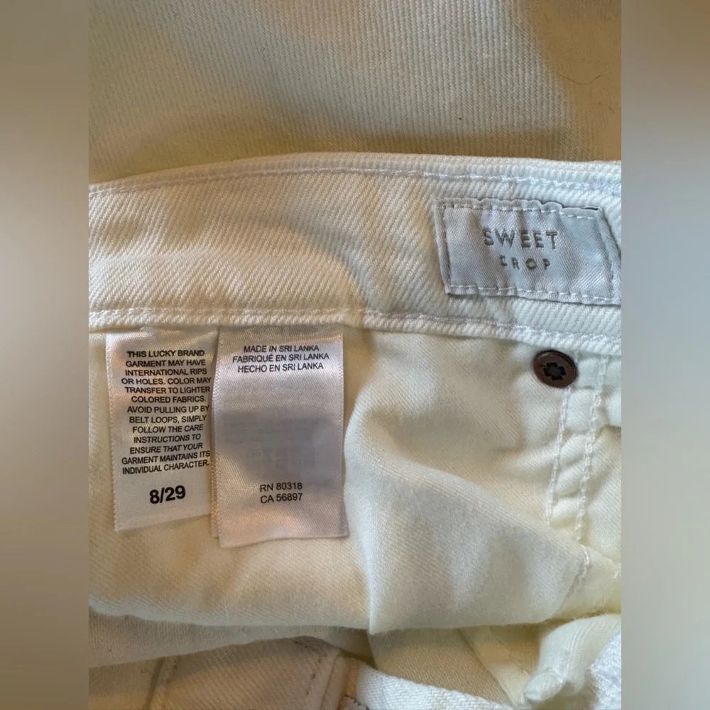 Lucky Brand Women's White Sweet Crop Jeans 8 EUC - Picture 5 of 6